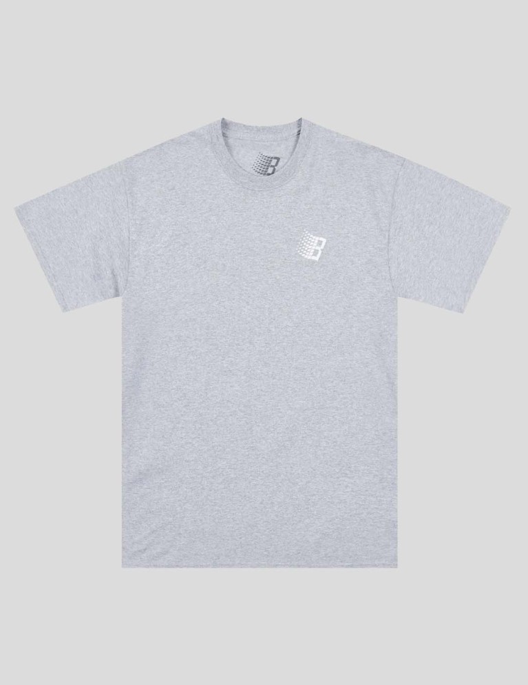 T-shirt BRONZE 56K polka dot logo tee heather grey